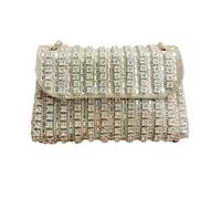 sodeber Fashionable Evening Purse Crossbody Handbag With Sparkling Rhinestones Delicate Chain Strap Shoulder Bag For