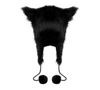 sodeber Faux Furs Cats Ear Hat Headgear Soft Plush Animal Theme Party For Adult Winter Autumn Warm Earmuff