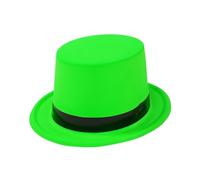 sodeber Fluorescent Black Ribbon Tall Hat With Neoncolors For Formal Event Festival Occasion Dressingup Magicians