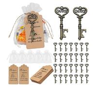 sodeber For Bottle Openers Bulks 50PCS Wedding Party Decoration with Skeleton Thank You Words for Guest Souveni Favor Favor Boxes for Guests for Guests Personalized Bags
