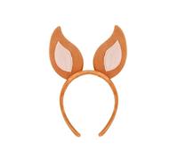 sodeber Foxes Ears Headband Plush Tail Bowtie Dogs False Nose Hair Hoop Set Animals Cosplay Costume for Halloween Hair Hoop Plush Tail Dog False Nose