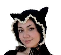 sodeber Fun Horn Teens Costume Hat Halloween Pullover Soft Warm Crocheted Be