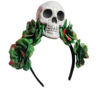 sodeber Halloween Bride Devil Lace Headband Dark Blood For Carnivals Party Handmade Day Of The Dead Costume