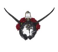 sodeber Halloween Horn Antelope Headband Devil Horns Day Of The Dead Goth Headpiece