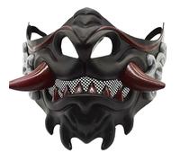 sodeber Halloween Party Devil Samurais Half Face Carnivals Masquerade Japanese For Cosplay