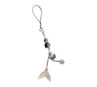 sodeber Handmade Beaded Mermaids Tail Phone Charm Youthful Jewelry Fish in Assorted Colors