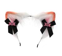 sodeber Handmade Furry Ears Headband Plush Hairband Role Play Anime Costume Headdress Female Teens Cosplay Headgear