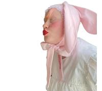 sodeber Hat Long Ears Photo Props New Year Lace Halloween Adults Kids Horn Skull Pa