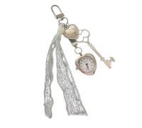 sodeber Heart Pocket Watch Keychain Romance Alloy Designs Special Gifts for Lovers Vintage Styles Keychain with Heart