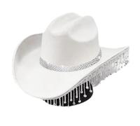 sodeber Heavy Cowboy Hats Tassels Crystal Belt For Disco House Cocktails Parties Vacation Sparkly