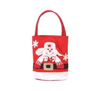 sodeber Holiday Bags In Felt With Santa And Snowman Patterns Sacks Candy Storage Bag For Christmas Party