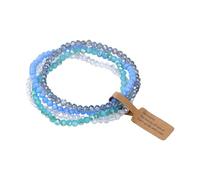 sodeber Hypoallergenically Glass Collection Adjustable Wristband Matching Jewelry for Sensitive Skin Daily Wear Color Changing Coated Glass Set