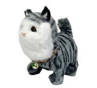 sodeber Interactive Lucky Cats Doll Plush Animal Toy with Walking and Wagging Tail for Children Engagement and Entertainment Walking Talking Cats Toy