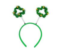 sodeber Irish Bowknot Shamrock Headband Patricks Day Woman Christmas Sequins For Festival