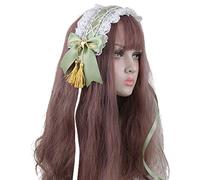 sodeber Japanese Girls Lace Headband Ribbon Bows Golden Star Hair Band Gothic Vintage Maid Cosplay Costume