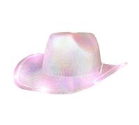 sodeber LED Light Up Cowgirls Hat Bride Wedding Photo Costume Props Outdoor Woman Girl Carnivals Party Headwear