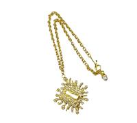 sodeber Lightweight 101g Fashion Necklace Set with Intricate Coral Texture and High Polish Kirsite Construction Festive Decorative Pin