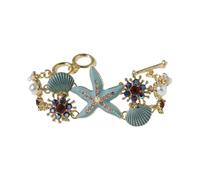 sodeber Lovely Sea Necklace Elegant Starfishes Shell Pearls Delicate Jewelry For Women Beach Adventures