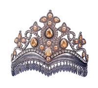 sodeber Luxurious Tassels Hairband Alloy Crown Hair Accessory Ornament for Stage Show, Parties, Occasions Ethic Hair Accessories for Wedding Party Dance
