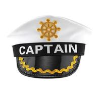 sodeber Marine Hat For Halloween Party Badges Sailor Cosplay Costume Captain Masquerades NightClub