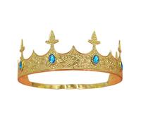 sodeber Metal King Crowns Headband For Men With Gemstones Studded Detailing Music Festival And Cosplay Holiday