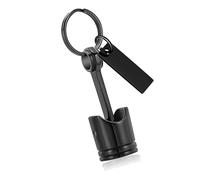 sodeber Metal Piston Keychain Pet Memorial Jewelry Creative Ashes Holder Mechanical Design Cremation Piston Design Memory Keychain