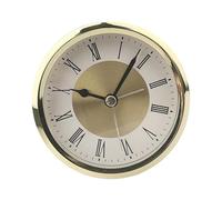 sodeber Modern 89mm Alloy Alarm Clock Insert with Quiet Quartzs Movement Large Roman Numeral Home Wall Desktop Accessories Round Quartzs Insert