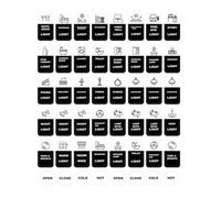 sodeber Multipurpose Touch Switches Label Stickers Fit For Identifying Lighting And Temperature Controls In Various