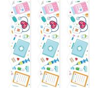 sodeber Nurse Day Borders Trim Wall Sticker Healthcare Themed Borders Sticker 59ft Long for Hospital Window Wall Decoration Nurse Station Decoration
