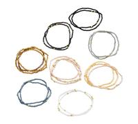 sodeber Of 19 Gift Ready Bead Bracelets Collection Colorful Mix for Parties Everyday Accessories and Comfort Fit Bead Set
