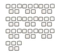 sodeber of 50 Alloy Square Stand Gemstones Base for 20mm Time Gemstones Ensuring Secure Jewelry Exhibition Exhibits Stand