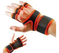 sodeber Powerlifting Workout Glove Gym Workout Glove Lifting Grips Pull Up Pads Sweat Proof Pad with 4 Finger-Loop Weight Weightlifting Hand