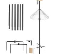 sodeber Proof Bird Supplier Post Strong Metal Outdoor Stand with Guard Against Climb Plan for Garden Backyard Strong Outdoor Bird Supplier Stand