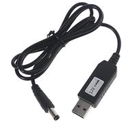 sodeber QC3.0 USB To 12V 1.5A 18W 5.5x2.5mm Step Up Line Converter Cable For WiFi Router Modem Table Lamp Fan 100CM