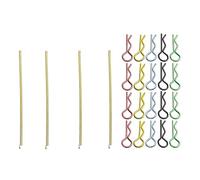 sodeber Remote Control Body Shell Steel Clip Rope with RPin Rod Anti-Lost Replacement for 1/8 1/10 Remote Car Crawler and Practical Disassembly
