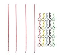 sodeber Remote Control Body Shell Steel Clip Rope with RPin Rod Anti-Lost Replacement for 1/8 1/10 Remote Car Crawler and Practical Disassembly