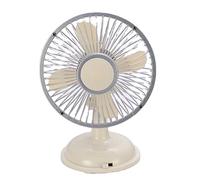 sodeber Retro 2-Speed 5.7-inch USB/AA Battery Powered Desk Fan Oscillating Table Fan For Outdoor Travel Hiking