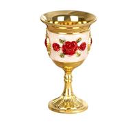 sodeber Retro Wine Glass European Drinking Cup for Home Restaurant Use Alloy Decorative Cup Kitchen Glass Supplies Home Club Accessories