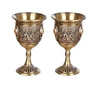 sodeber Retro Wine Glass European Drinking Cup for Home Restaurant Use Alloy Decorative Cup Kitchen Glass Supplies Home Club Accessories