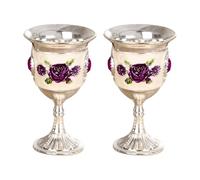 sodeber Retro Wine Glass European Drinking Cup for Home Restaurant Use Alloy Decorative Cup Kitchen Glass Supplies Home Club Accessories