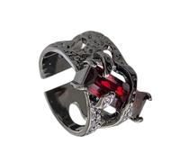 sodeber Rings Adornment with Gemstones Accent in a Unique Molten Laval Styles for Versatile Fashion Statements European Styles Jewelry