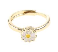 sodeber Rose Gold Rotatable Band Relieving Stress Women Girlfriend Her Flower Adjustable Rings