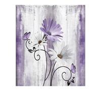 sodeber Rural Floral Bathroom Shower Curtain Waterproof Polyester Fabric for Decors Family Safe Curtain