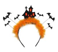sodeber Scary Halloween Bats Headband Handmade Hair Hoop Castles Headwear Birthday Cosplay Headpiece Costume