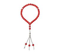 sodeber Shatterproof Glass Necklace 8mm Simulated Agate Beads Stylish Unisex Jewelry for Fashion Enthusiasts Crystal Glass