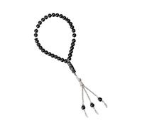 sodeber Shatterproof Glass Necklace 8mm Simulated Agate Beads Stylish Unisex Jewelry for Fashion Enthusiasts Crystal Glass