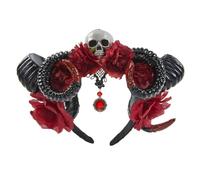 sodeber Sheep Horn Headband Devil Horns Antelope Halloween Goth Skull Day Of The Dead