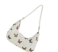 sodeber Shoulder Bag with Print Spacious Compartments Comfortable Underarm Carry Casual Outfit Companion Floral Underarm Purse