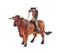 sodeber Simulation Spanish Bullfight Set Model Wild North-African Wild-Animal Train Knight Decoration Bullfighter Toys Education Kids Gift Miniatures Farm Figurines Farm Series Simulated Poultry