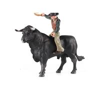 sodeber Simulation Spanish Bullfight Set Model Wild North-African Wild-Animal Train Knight Decoration Bullfighter Toys Education Kids Gift Miniatures Farm Figurines Farm Series Simulated Poultry